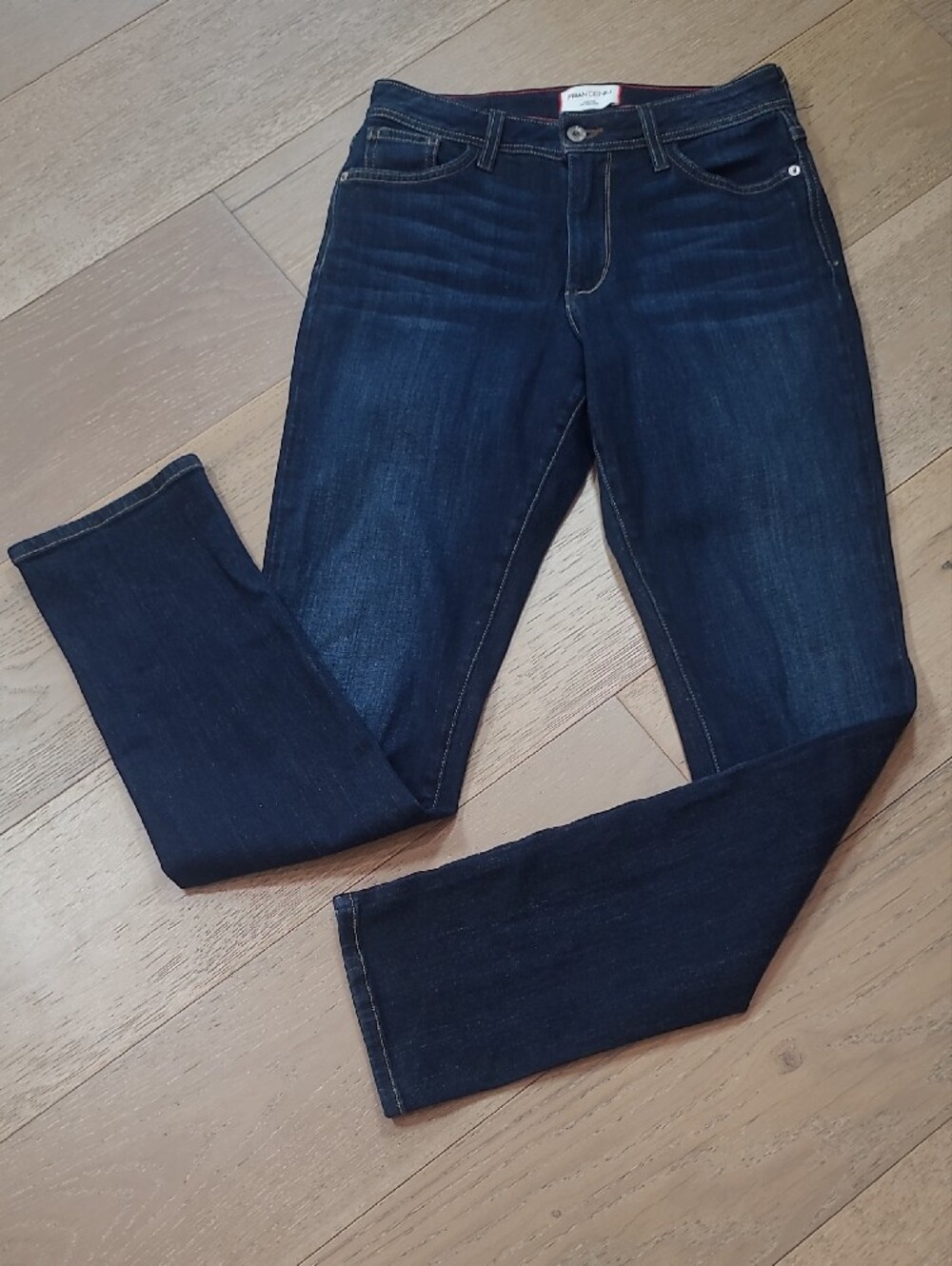 EUC Fran Denim Jeans Women's sz 27 Madison Mid Rise Straight Leg Denim